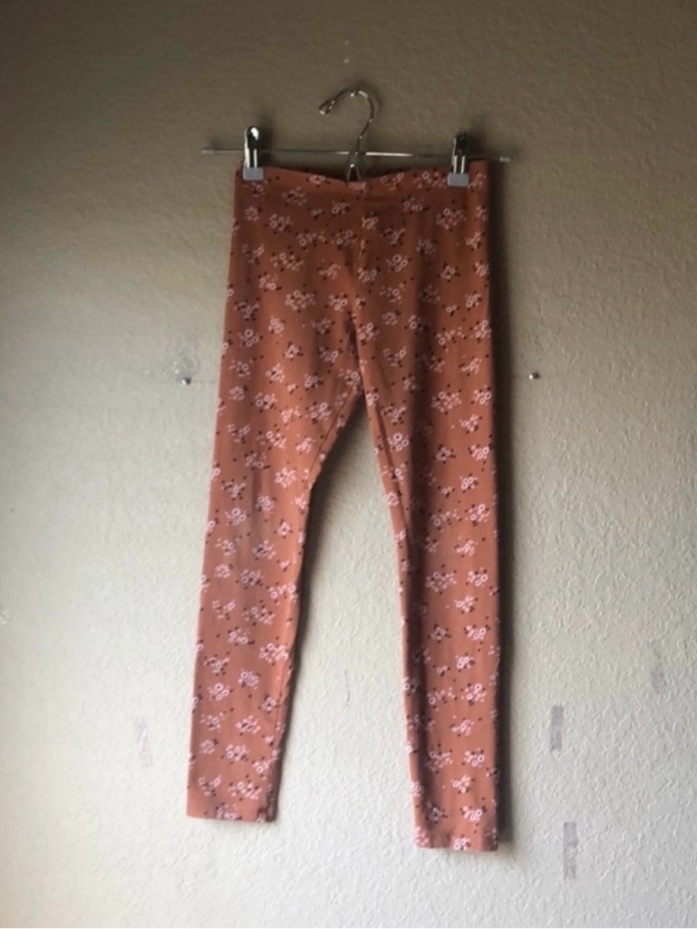 H&M Leggings Girls Pants Elastic Waist Casual Floral Pattern Pants Size 10